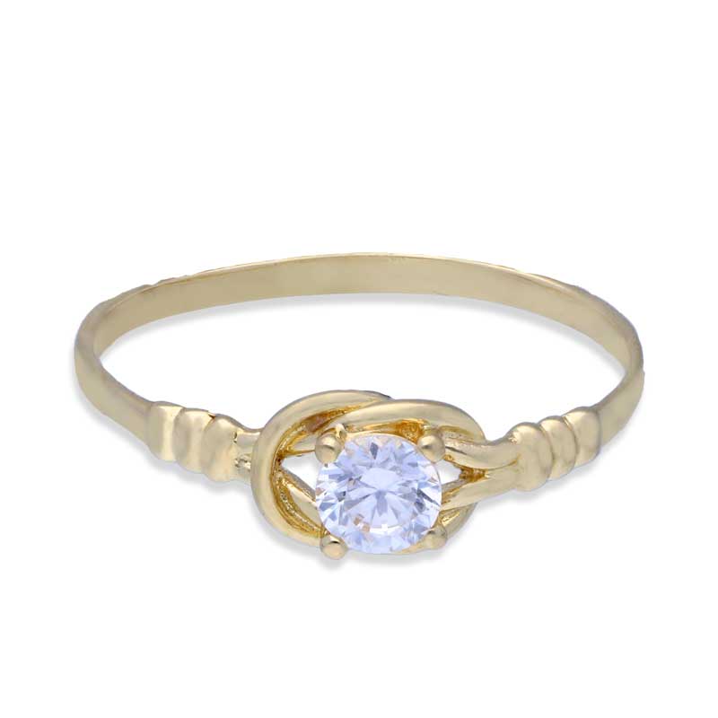 Gold Solitaire Ring 18KT - FKJRN18KU2004