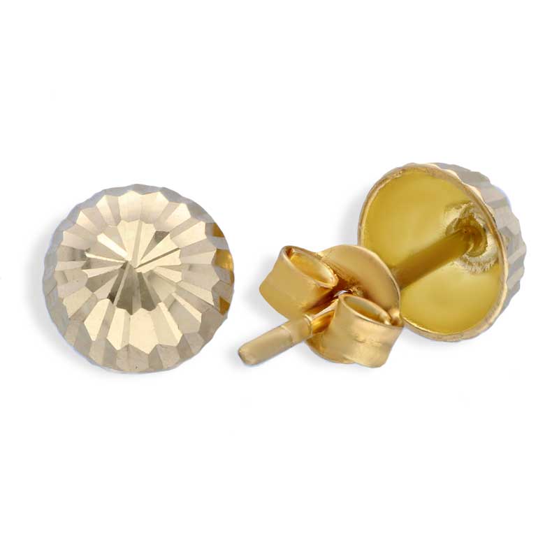 Gold Round Shaped Pendant Set (Necklace and Earrings) 18KT - FKJNKLST18KU2010