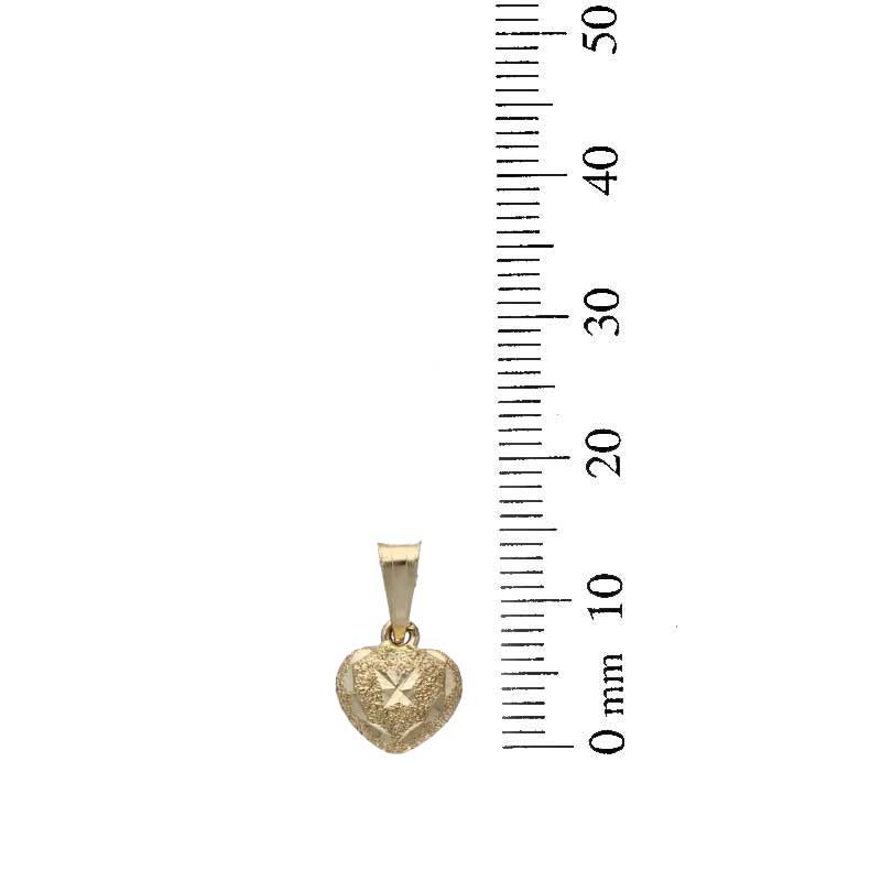 Gold Heart Shaped Pendant Set (Necklace and Earrings) 18KT - FKJNKLST18KU2007