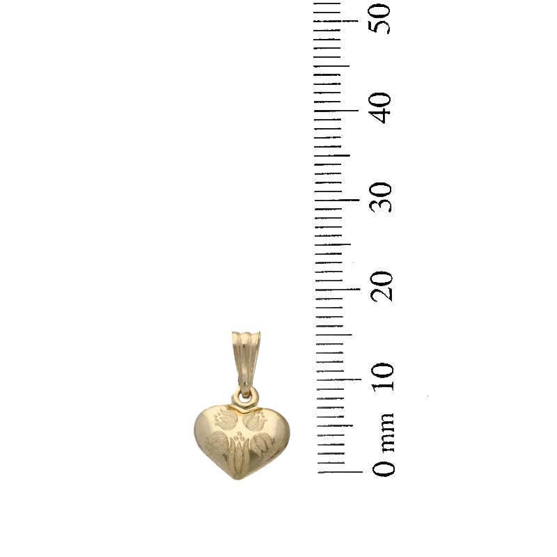 Gold Heart Shaped Pendant Set (Necklace and Earrings) 18KT - FKJNKLST18KU2006