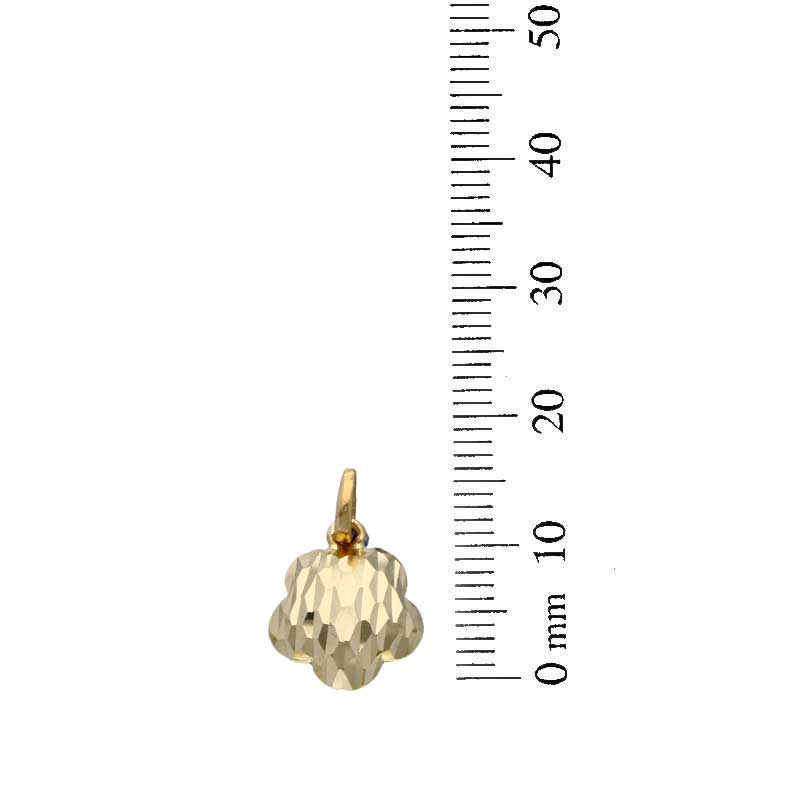 Gold Flower Shaped Pendant Set (Necklace and Earrings) 18KT - FKJNKLST18KU2011