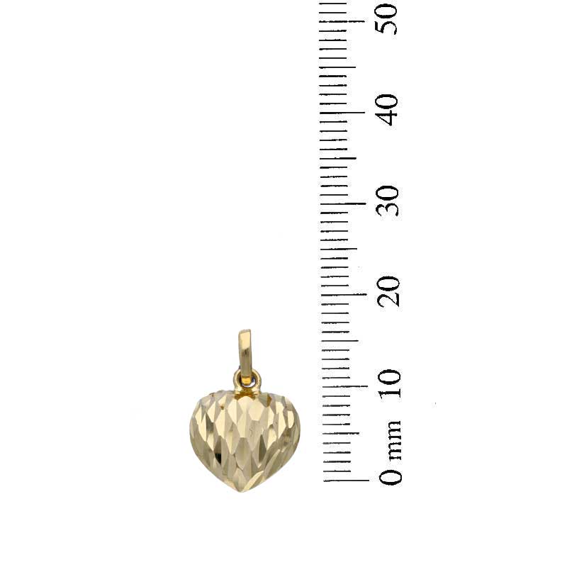 Gold Heart Shaped Pendant Set (Necklace and Earrings) 18KT - FKJNKLST18KU2009