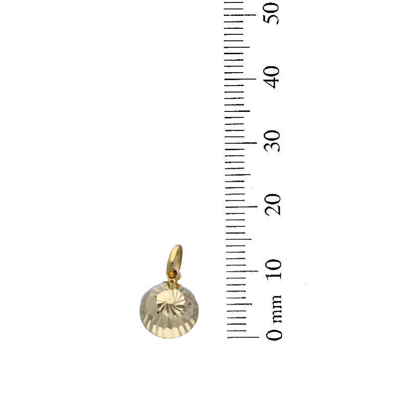 Gold Round Shaped Pendant Set (Necklace and Earrings) 18KT - FKJNKLST18KU2010