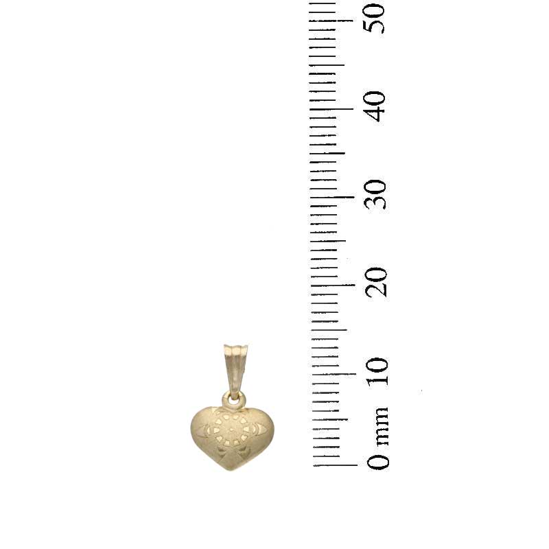 Gold Heart Shaped Pendant Set (Necklace and Earrings) 18KT - FKJNKLST18KU2002