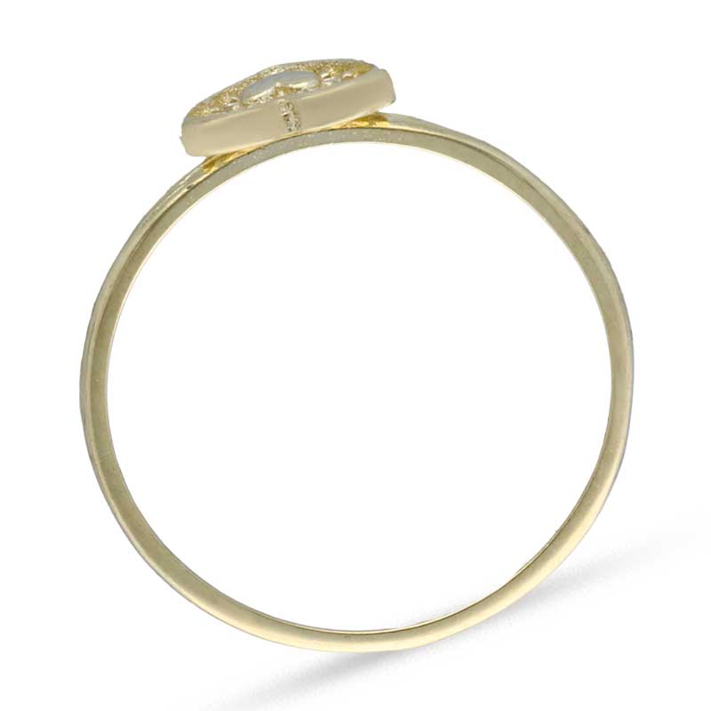 Gold Heart Shaped Ring 18KT - FKJRN18KU2016