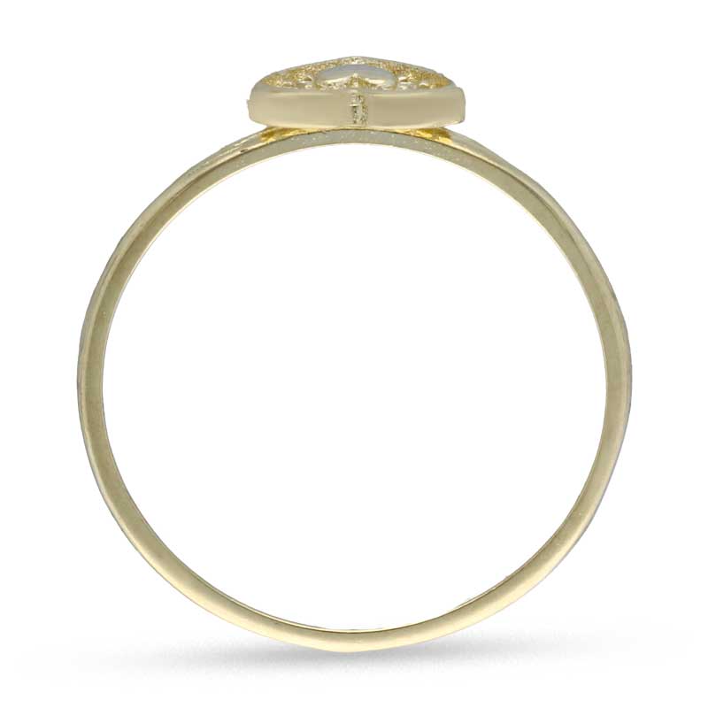 Gold Heart Shaped Ring 18KT - FKJRN18KU2016