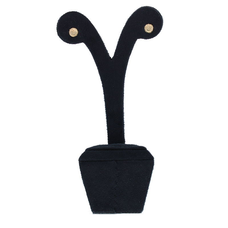 Gold Round Shaped Stud Earrings 18KT - FKJERN18KU3047