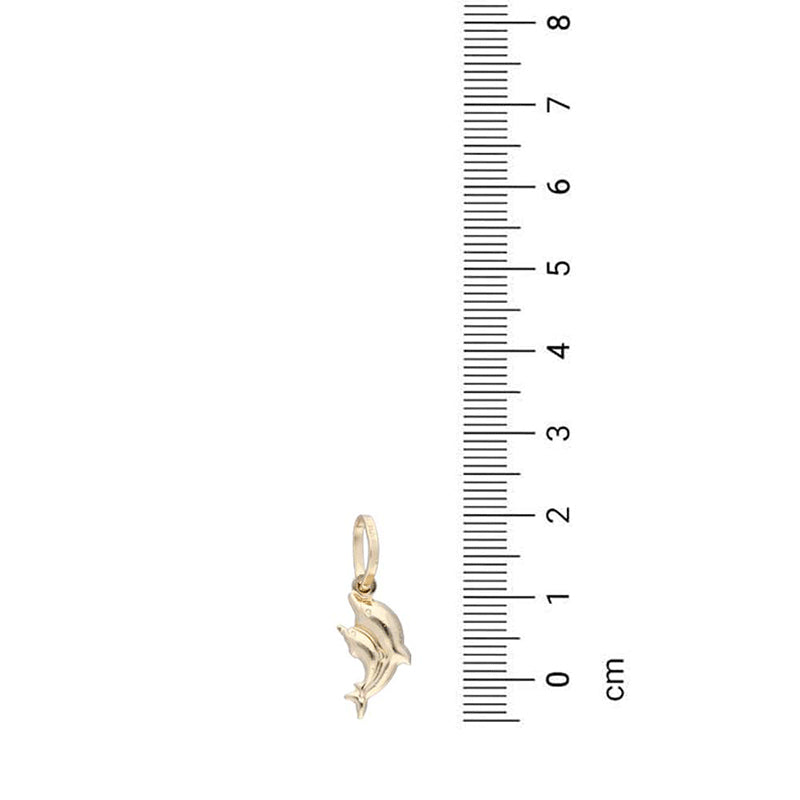 Gold Necklace (Chain with Twin Dolphin Pendant) 18KT - FKJNKL18KU1126