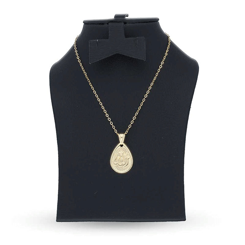 Gold Necklace (Chain with Allah Pendant) 18KT - FKJNKL18KU1129