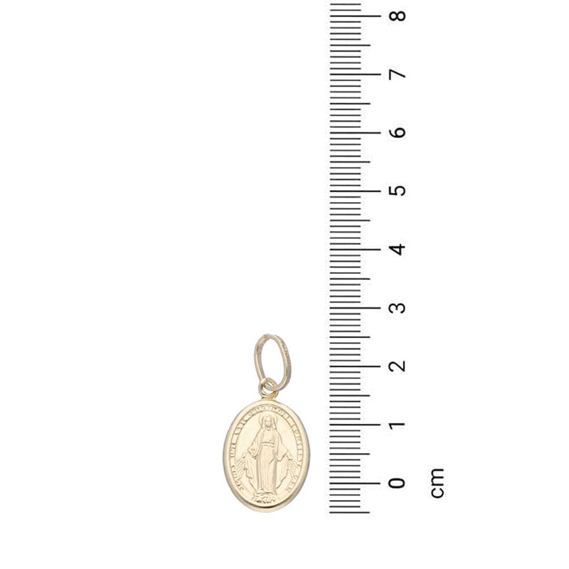 Gold Necklace (Chain with Mother Mary Pendant) 18KT - FKJNKL18KU1128