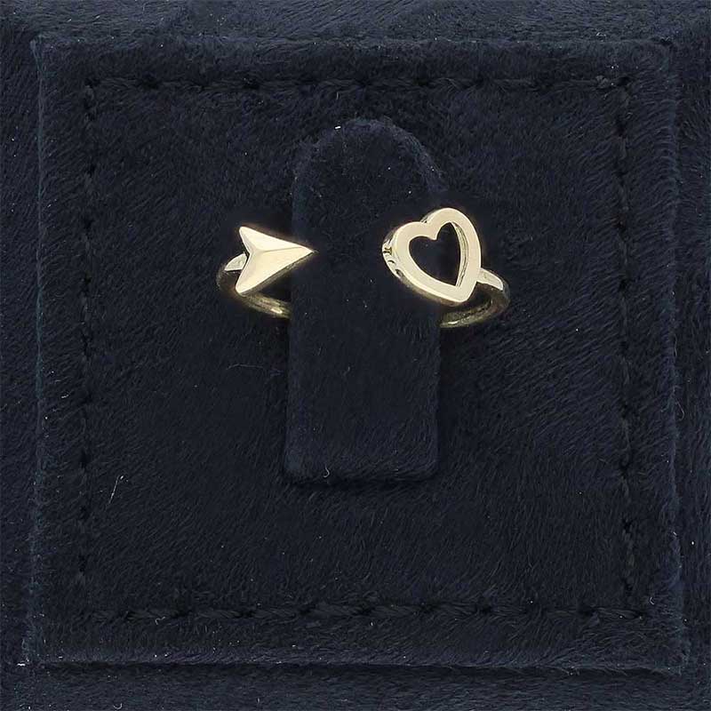 Gold Heart and Arrow Ring 18KT - FKJRN18KU2106