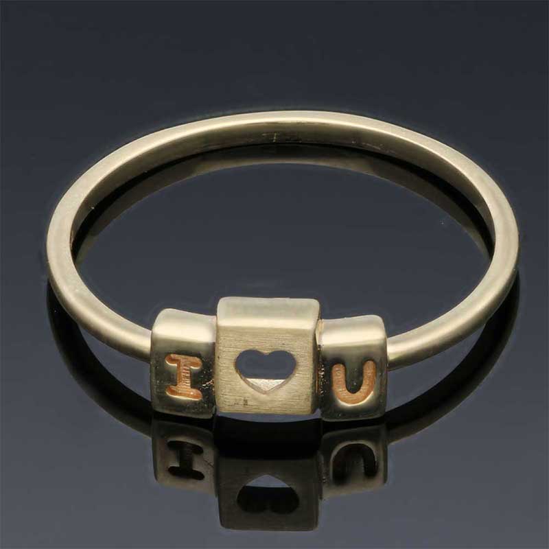 Gold I Love You Ring 18KT - FKJRN18KU2105
