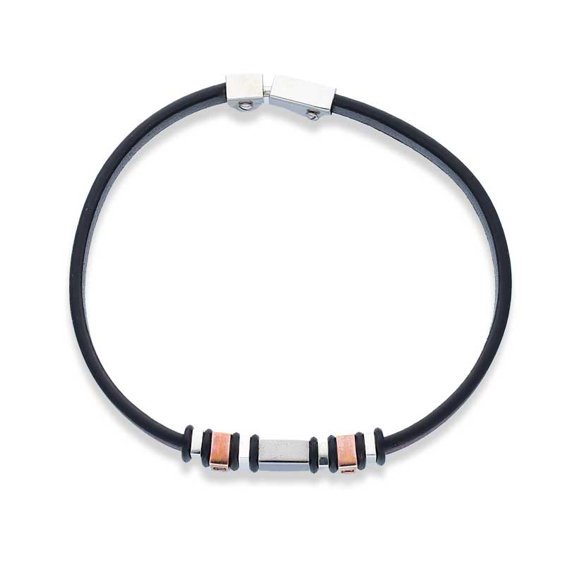 Sterling Silver 925 Leather Bracelet - FKJBRLSLU1109