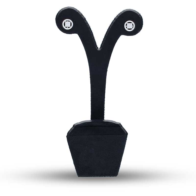 Sterling Silver 925 Round Shaped Stud Earrings - FKJERNSLU3141