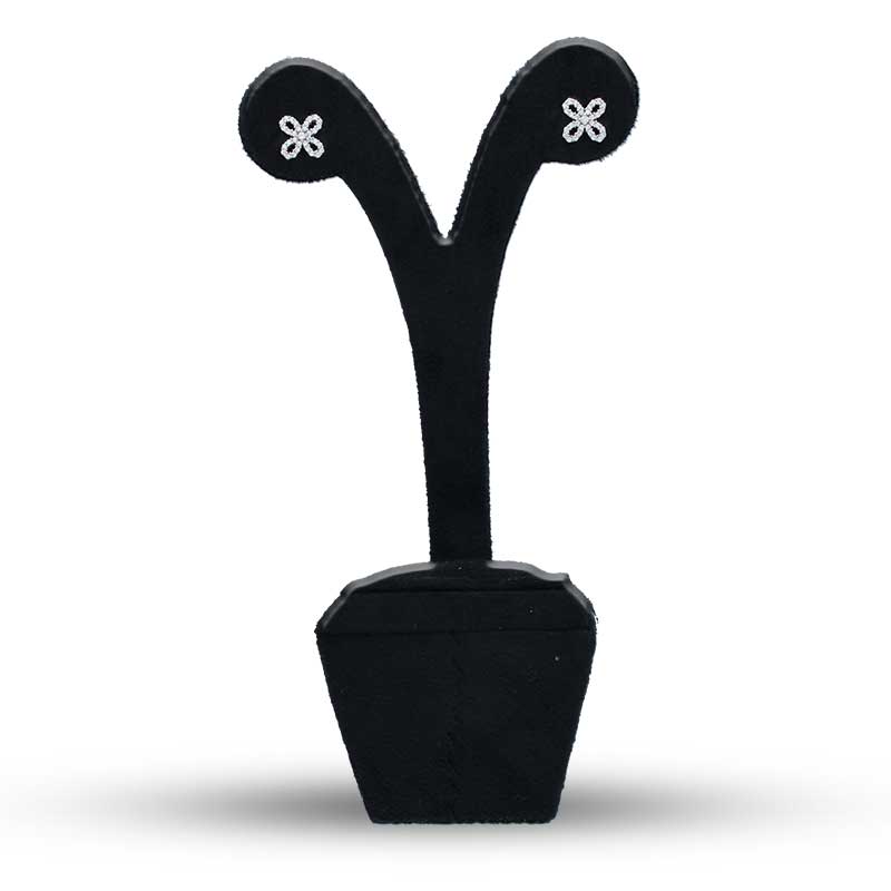 Sterling Silver 925 Flower Shaped Stud Earrings - FKJERNSLU3138