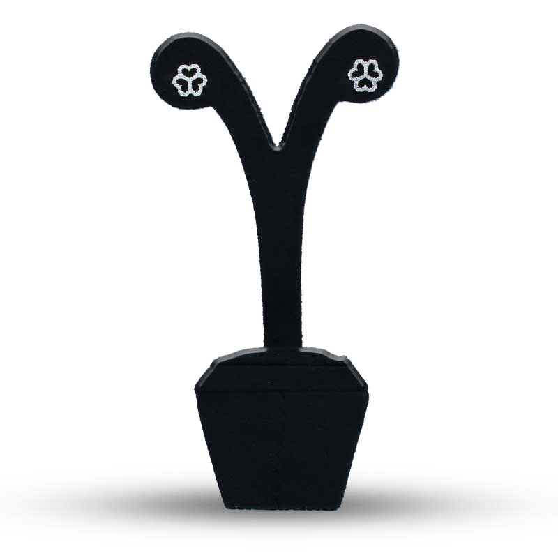 Sterling Silver 925 Hearts Shaped Stud Earrings - FKJERNSLU3142