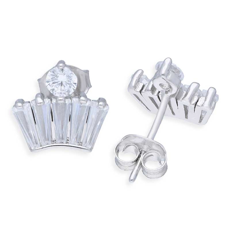 Diamond shop crown earrings