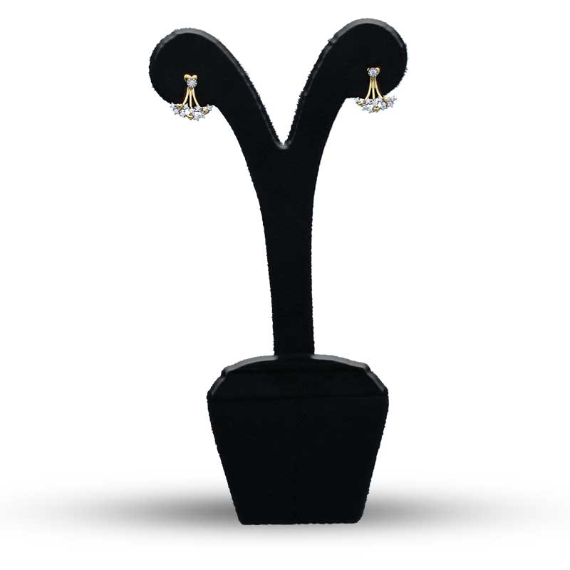 Sterling Silver 925 Gold Plated Stud Earrings - FKJERNSLU3160