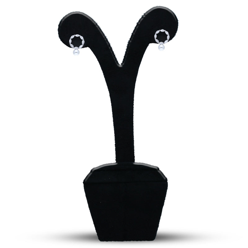 Sterling Silver 925 Pearl Stud Earrings - FKJERNSLU3158