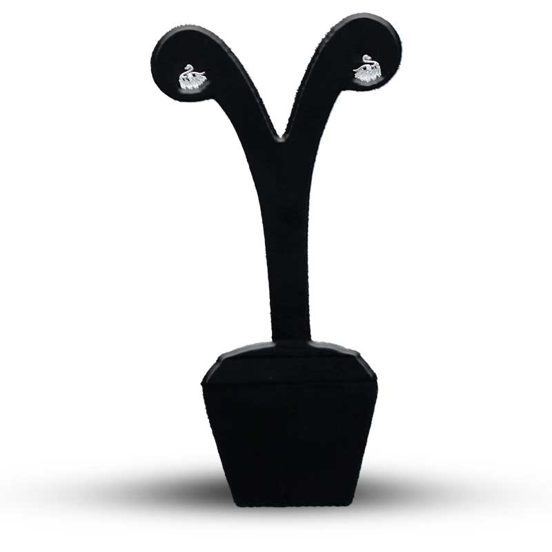 Sterling Silver 925 Swan Stud Earrings - FKJERNSLU3152