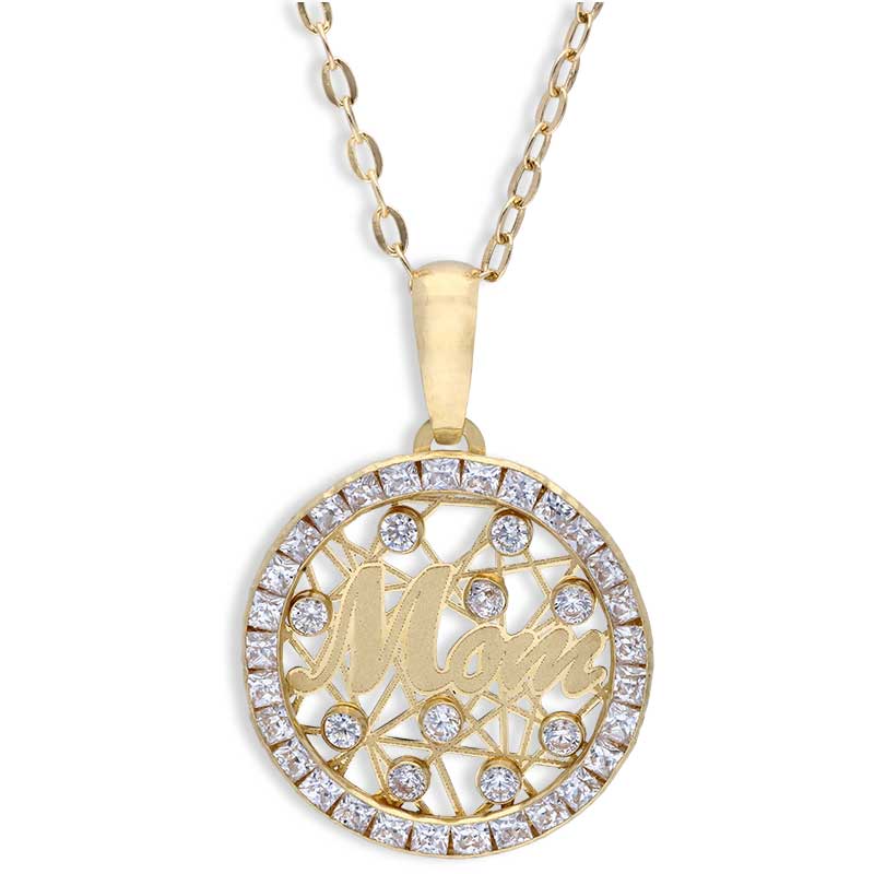 Gold Necklace (Chain with Mom Pendant) 18KT - FKJNKL18KU1149