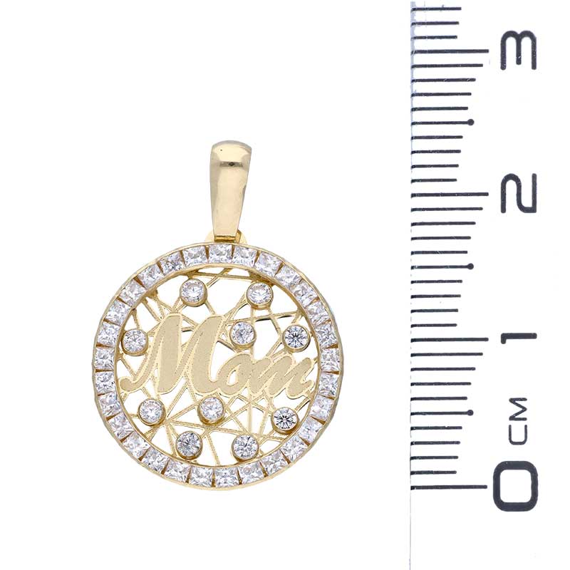 Gold Necklace (Chain with Mom Pendant) 18KT - FKJNKL18KU1149