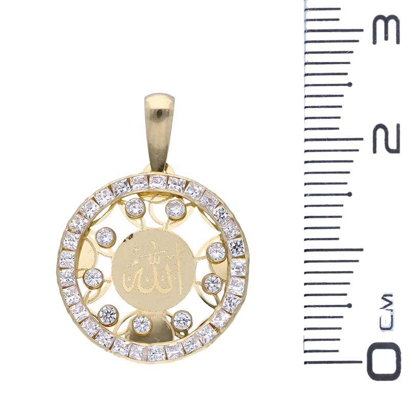Gold Necklace (Chain with Allah Pendant) 18KT - FKJNKL18KU1147