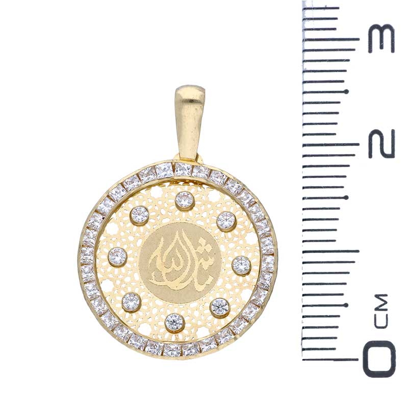 Gold Mashallah Pendant 18KT - FKJPND18KU1146