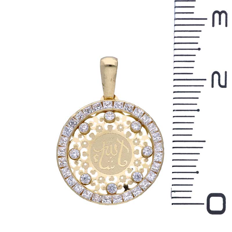 Gold Necklace (Chain with Mashallah Pendant) 18KT - FKJNKL18KU1143