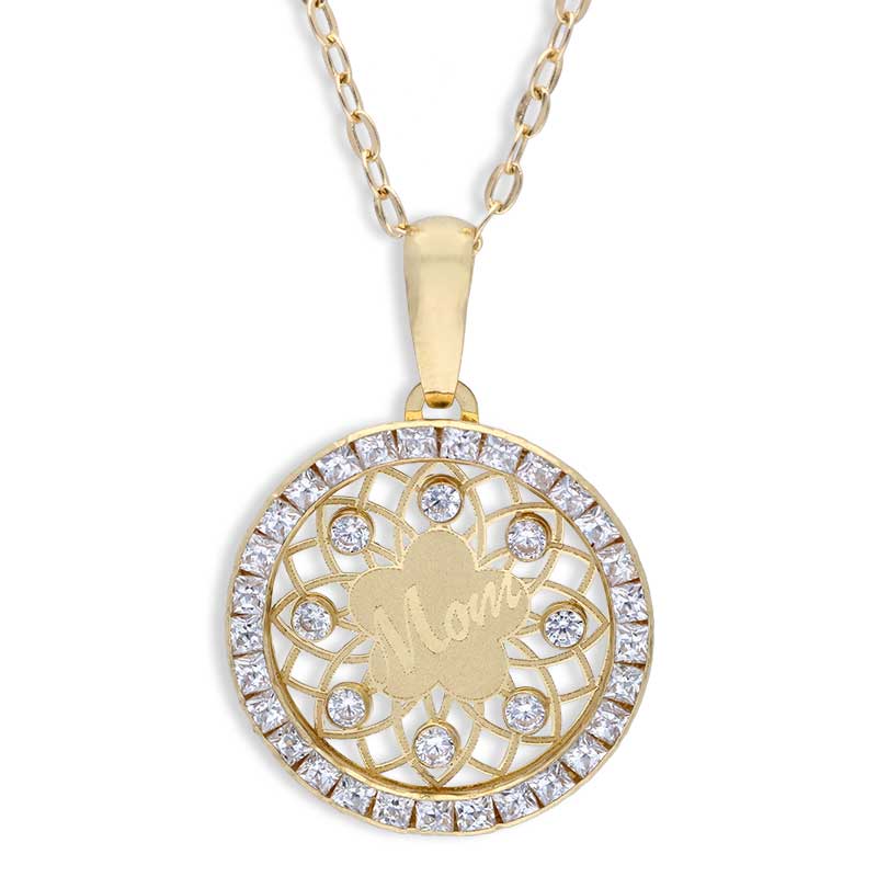 Gold Necklace (Chain with Mom Pendant) 18KT - FKJNKL18KU1142