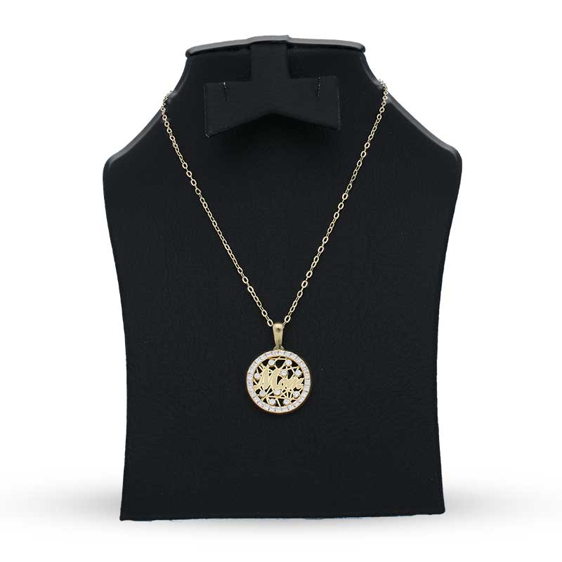 Gold Necklace (Chain with Mom Pendant) 18KT - FKJNKL18KU1149