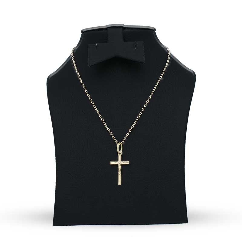 Gold Necklace (Chain with Cross Pendant) 18KT - FKJNKL18KU1153