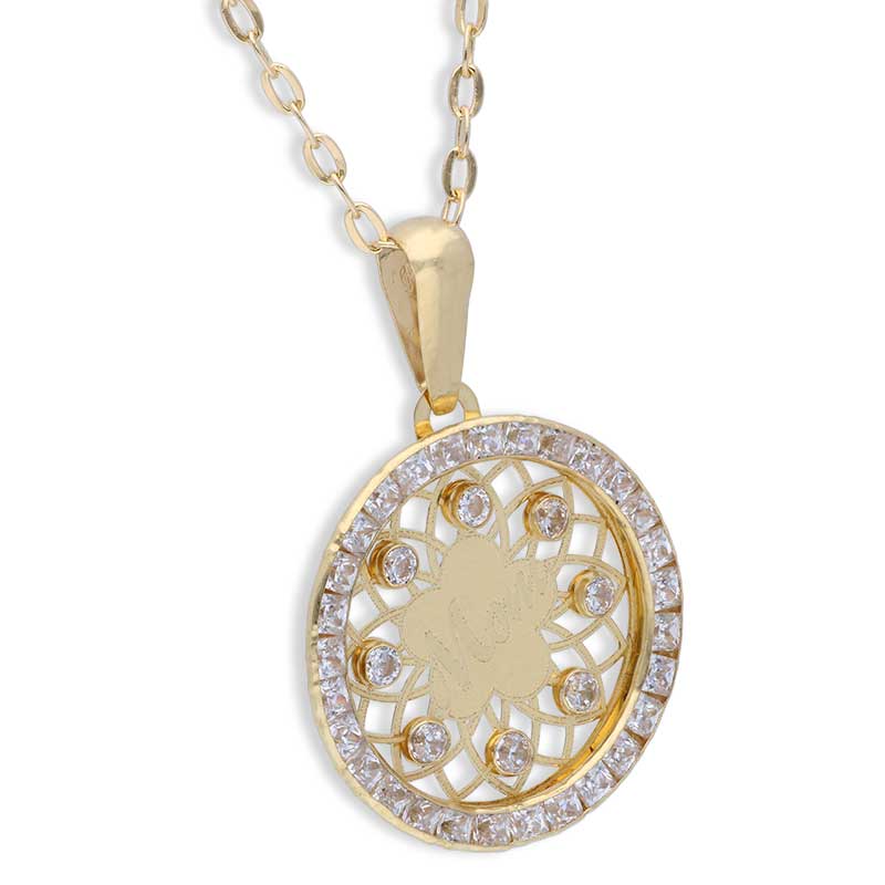 Gold Necklace (Chain with Mom Pendant) 18KT - FKJNKL18KU1142