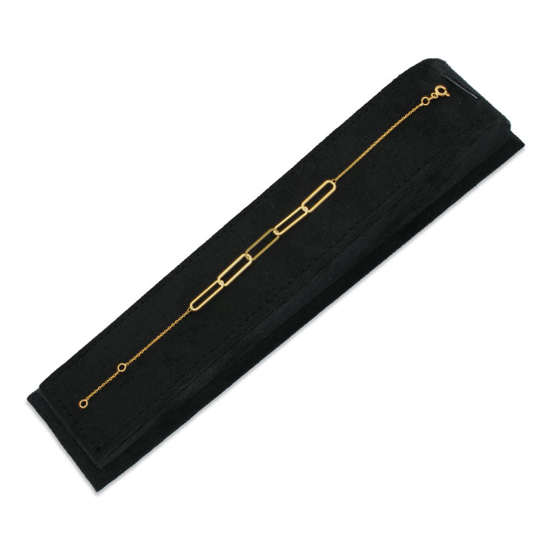 Gold Paper Clip Bracelet 21KT - FKJBRL21KU6008