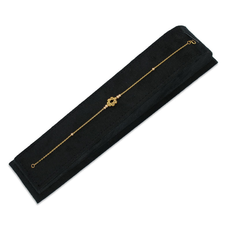 Gold Leaf Shaped Bracelet 21KT - FKJBRL21KU6010