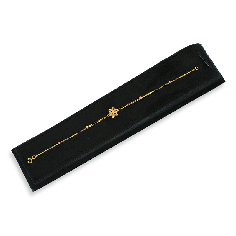 Gold Flower Shaped Bracelet 21KT - FKJBRL21KU6040