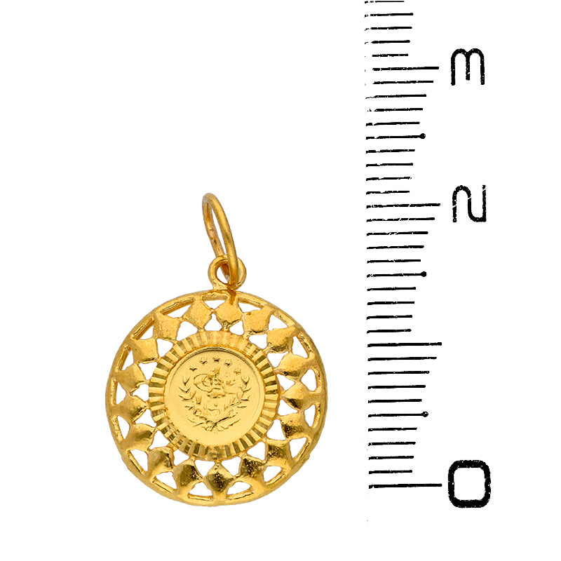 Gold Necklace (Chain with Turkish Lira Pendant) 21KT - FKJNKL21KU6065