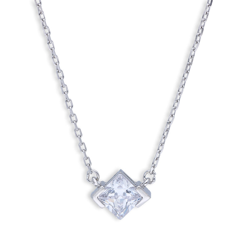 Sterling Silver 925 Solitaire Necklace - FKJNKLSLU6086