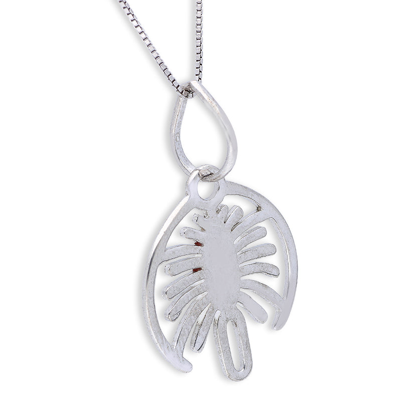 Sterling Silver 925 Necklace (Chain with Palm Island Pendant) - FKJNKLSLU6104