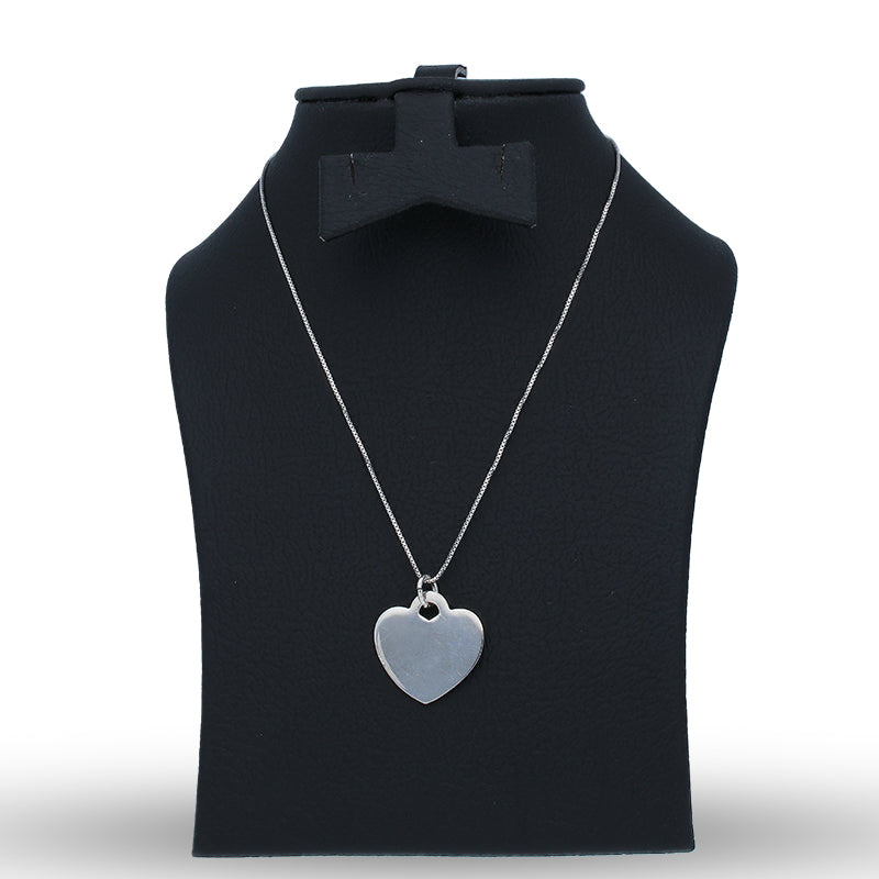Sterling Silver 925 Necklace (Chain with Heart Shaped Pendant) - FKJNKLSLU6100