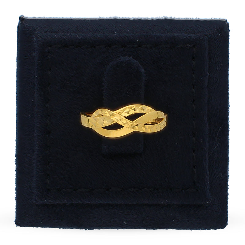 Gold Spiral Shaped Ring 21KT - FKJRN21KU2113