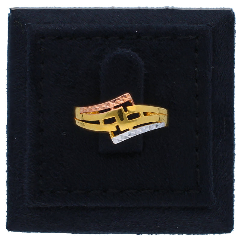 Tri Tone Gold Ring 21KT - FKJRN21KU2112