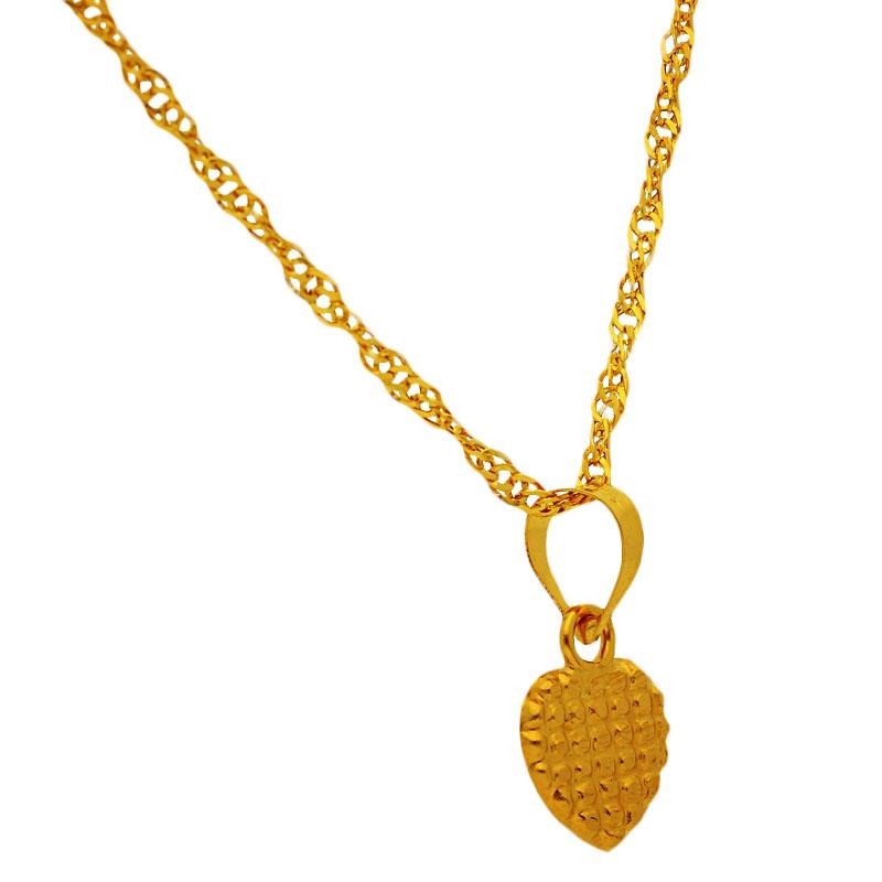 Gold Necklace (Chain with Heart Pendant) 18KT - FKJNKL1725