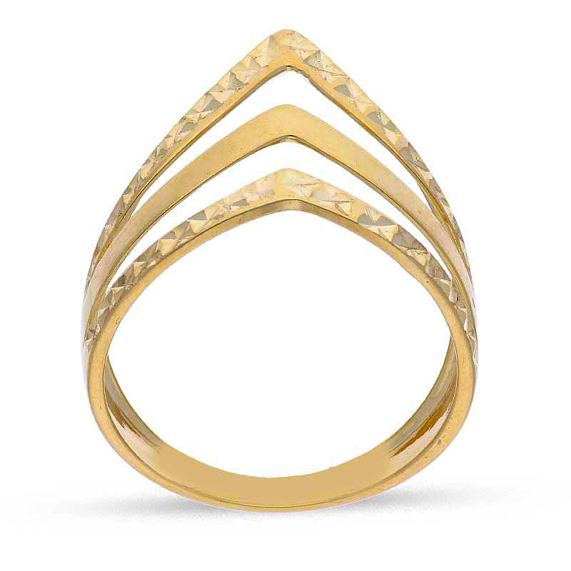 Gold Arrow Shaped Ring 18KT - FKJRN18KU2081