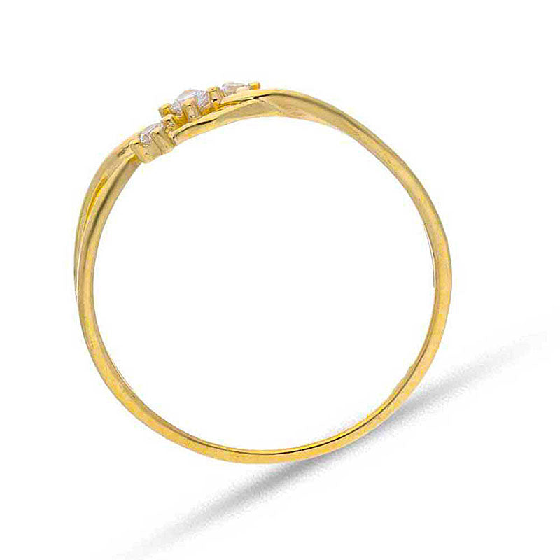 Gold Solitaire Ring 18KT - FKJRN18KU2085