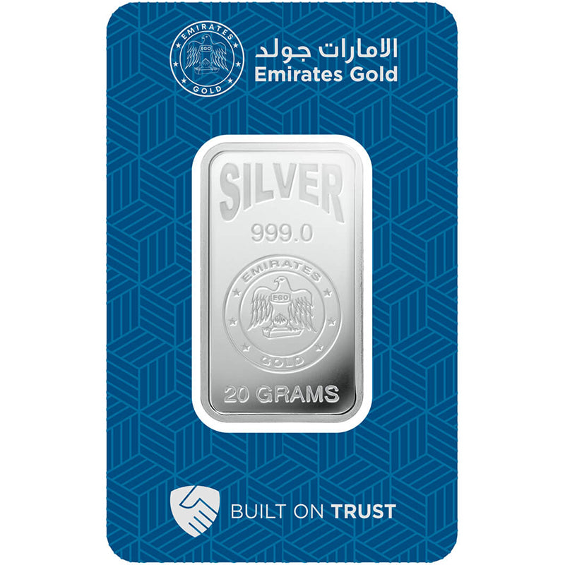Emirates 20 Gram Silver Bar in 999 Silver - FKJGBRSL2161