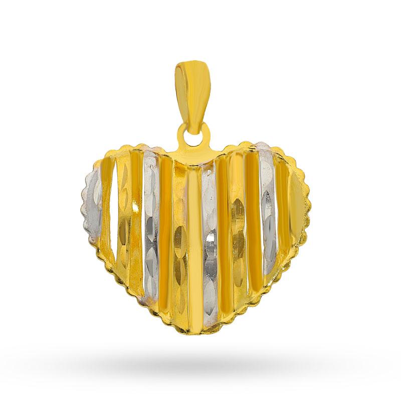 Gold Heart Pendant 22KT - FKJPND22K2059