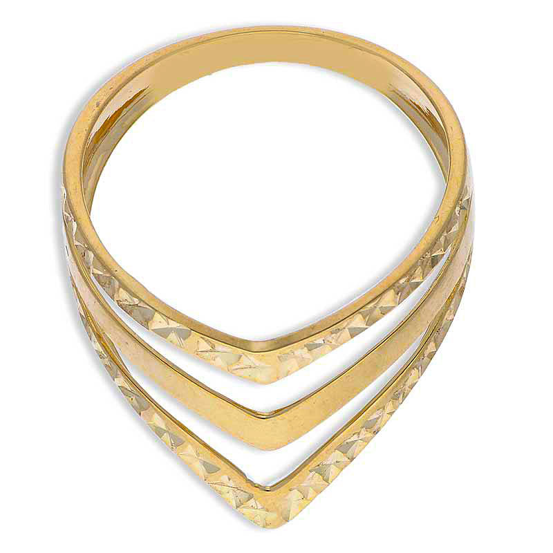Gold Arrow Shaped Ring 18KT - FKJRN18KU2081