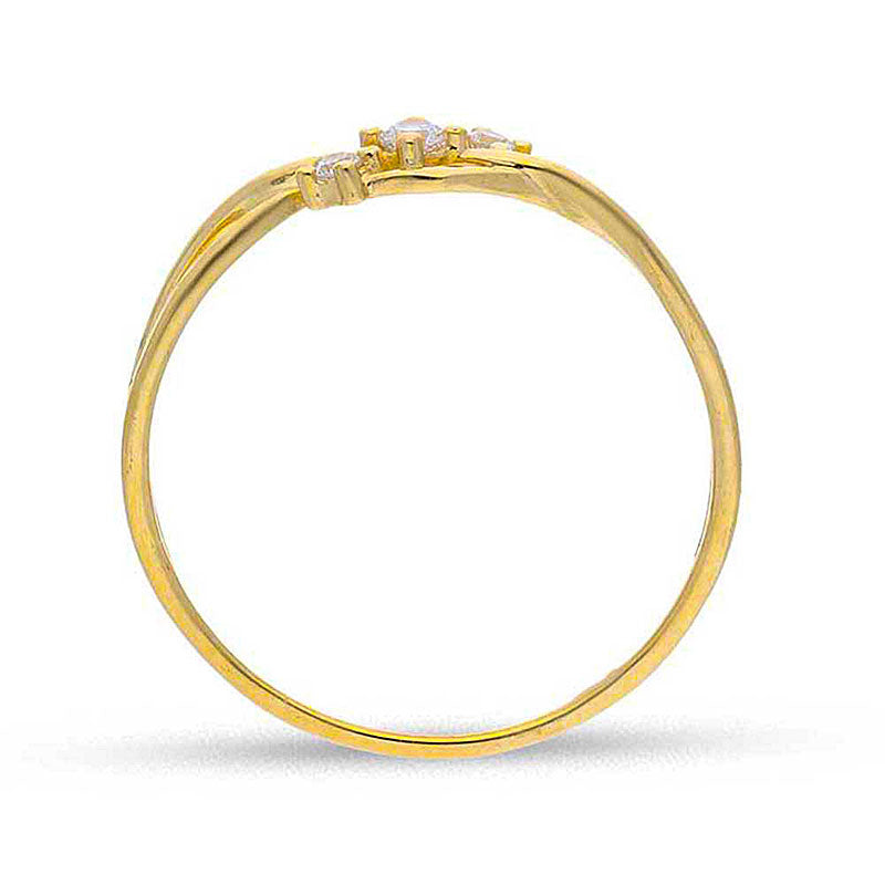 Gold Solitaire Ring 18KT - FKJRN18KU2085
