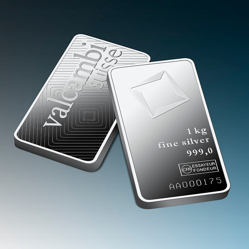 Valcambi Suisse 1 Kilogram Silver Bar in 999 Silver - FKJGBRSL2209